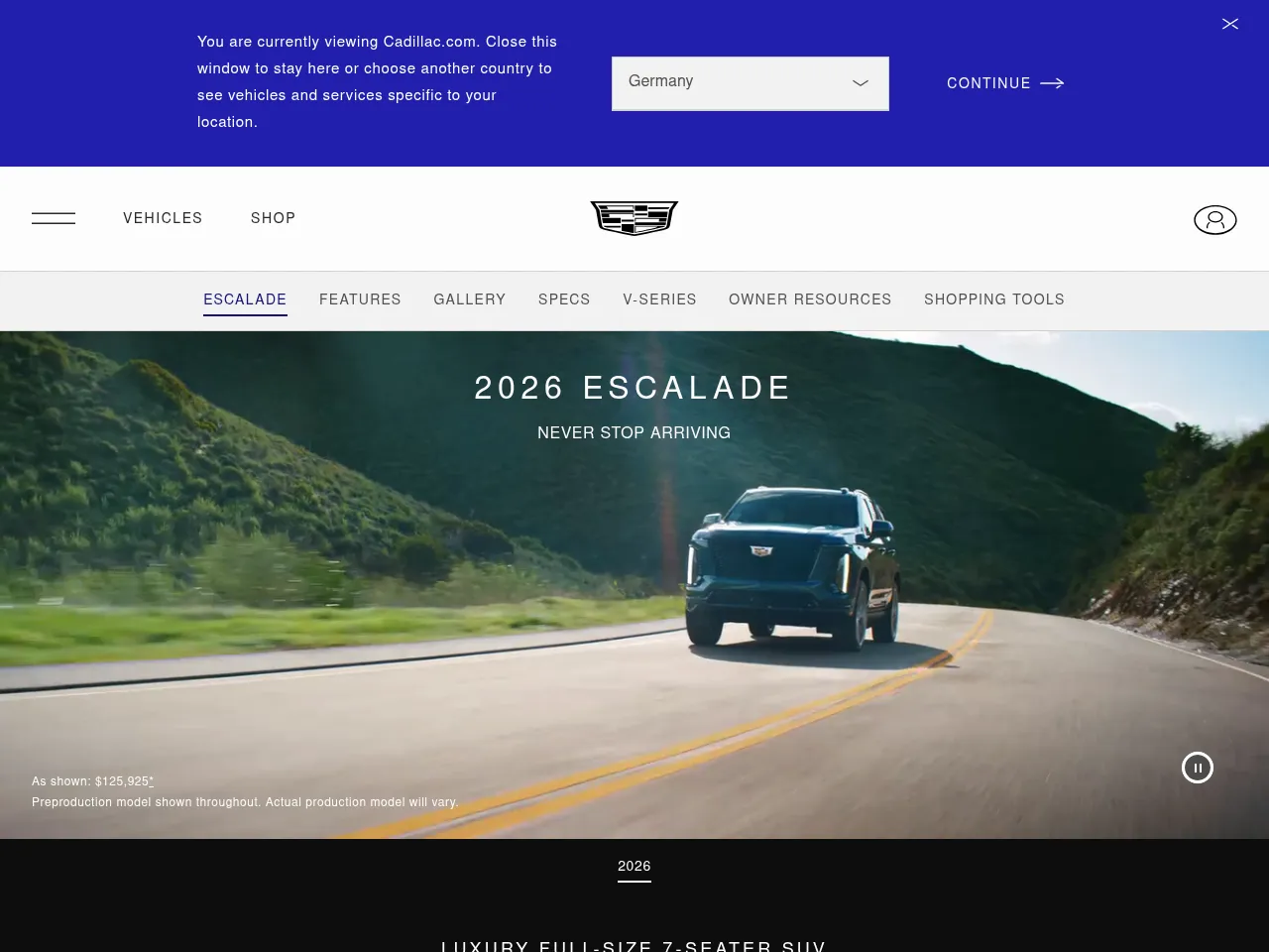 2025 Cadillac Escalade ESV