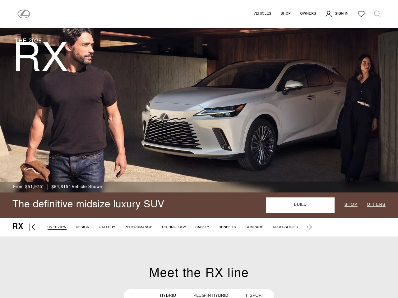 2025 Lexus RX 500h F Sport