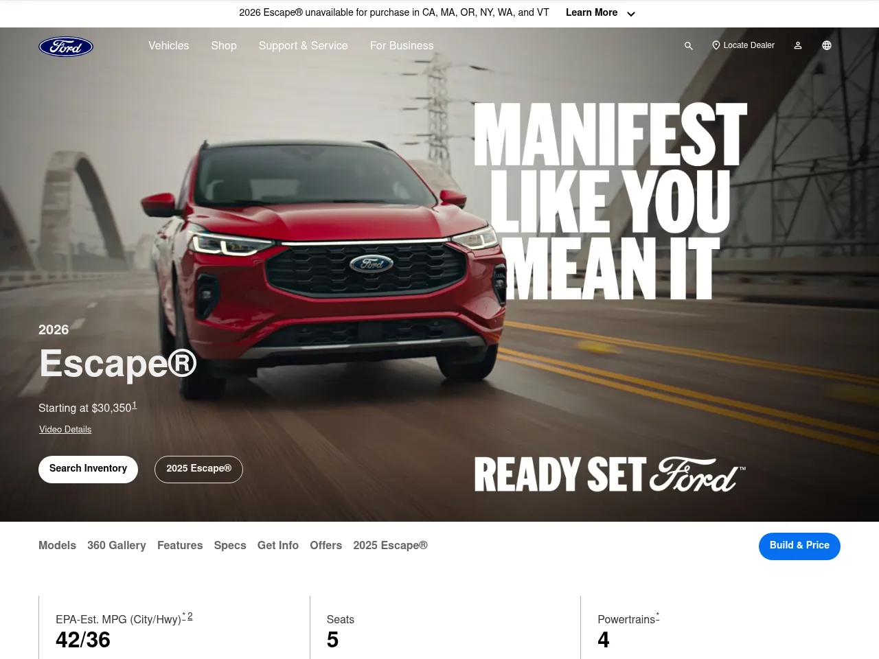 2025 Ford Escape PHEV SE