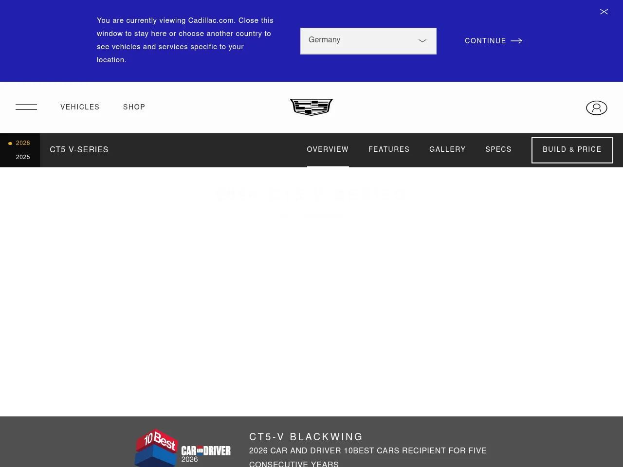 2025 Cadillac CT5-V Blackwing