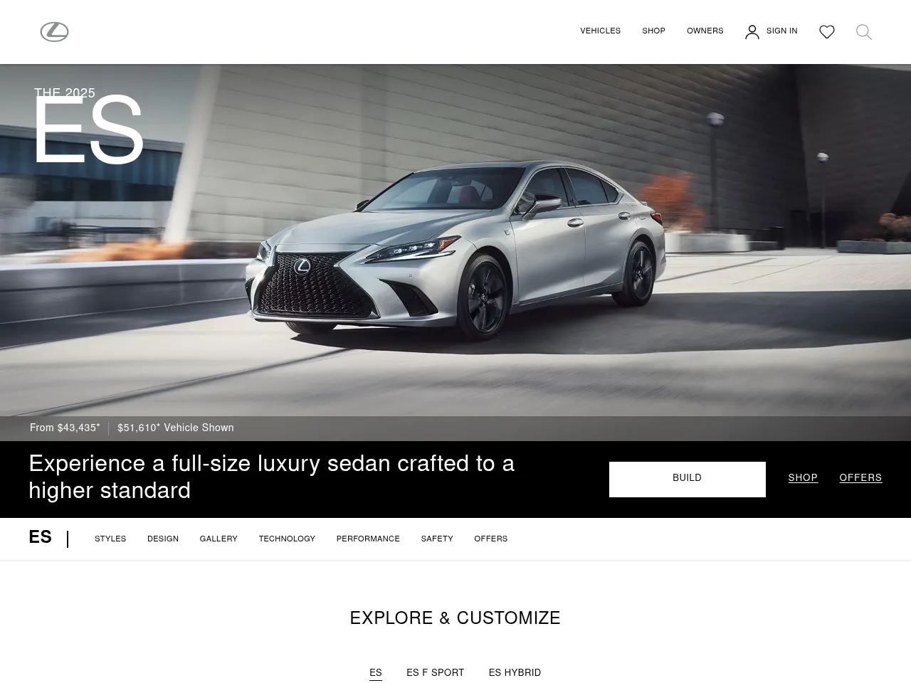 2025 Lexus ES 300h Ultra Luxury