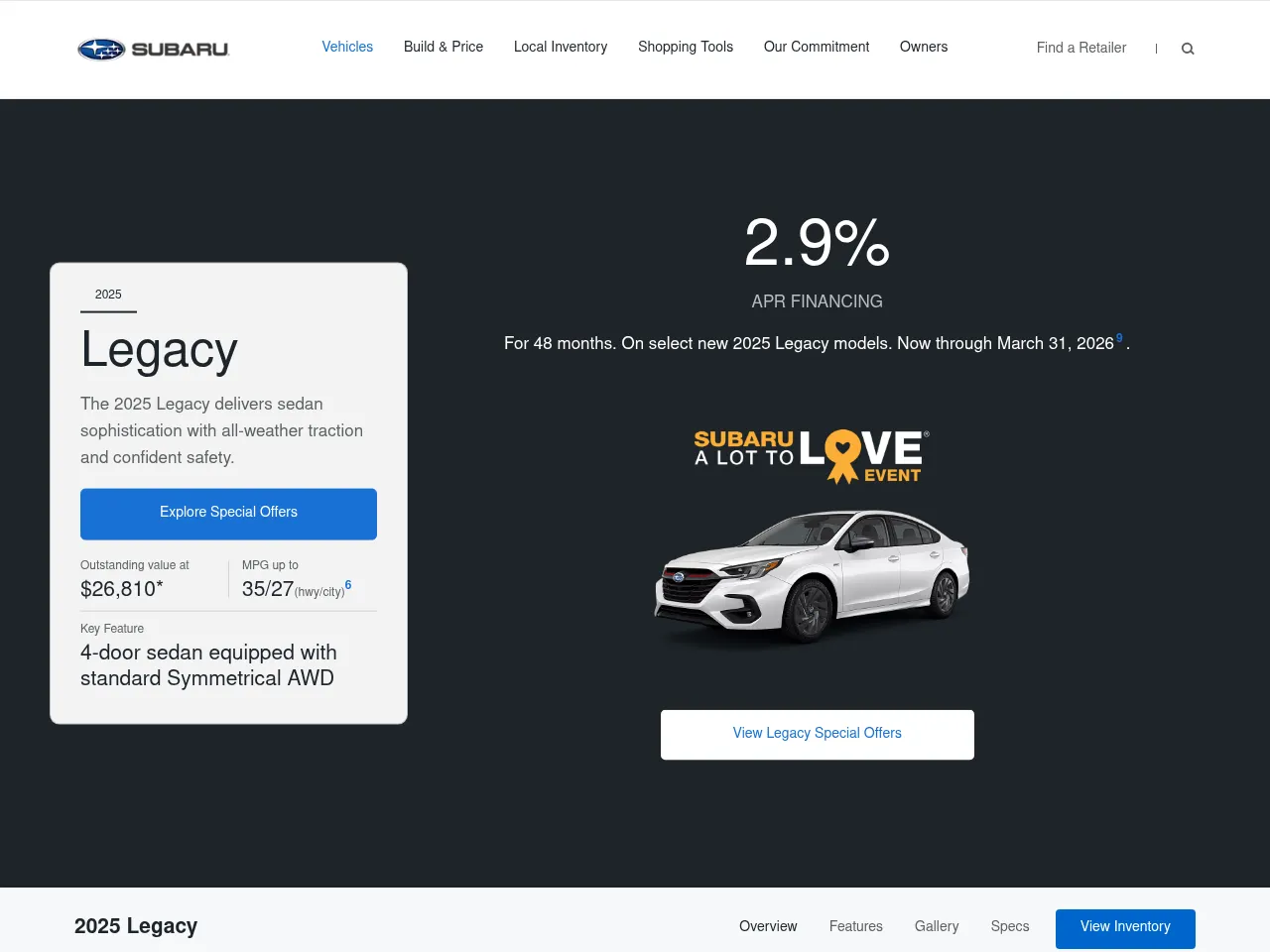 2025 Subaru Legacy Sport